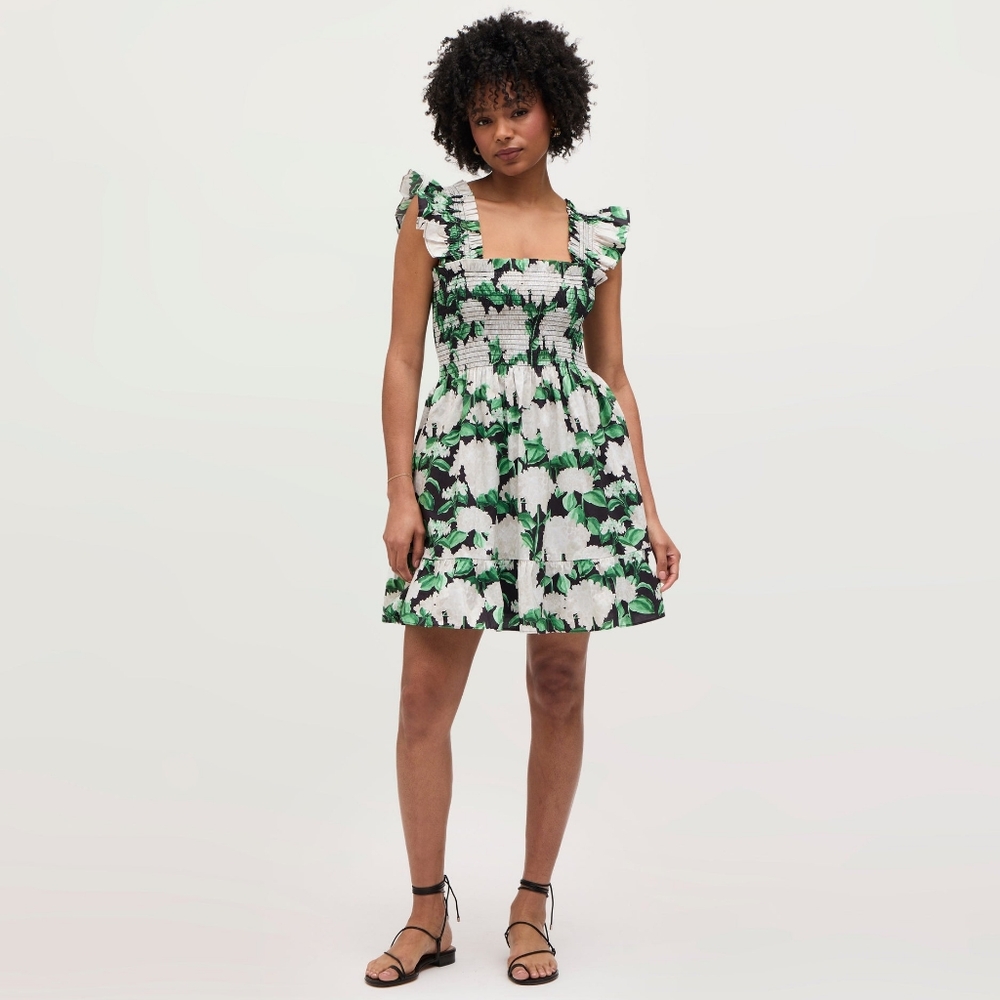 Hill House Elizabeth Nap Dress Night Bloom Cotton L